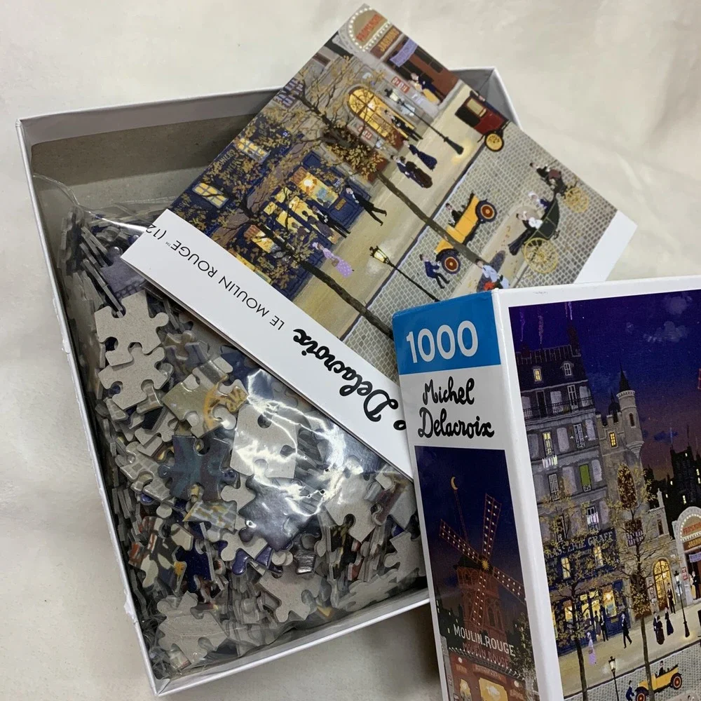 Buffalo Games Michel Delacroix Le Moulin Rouge 1000 Piece Jigsaw Puzzle New Open